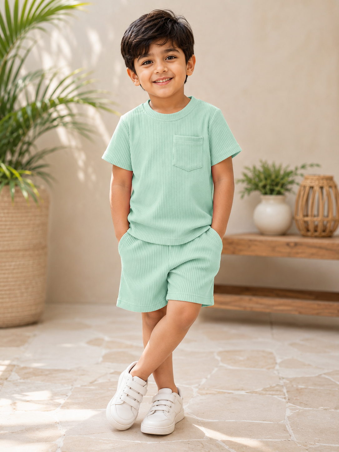 Boys Pista Hosiery Cotton T-shirt & Shorts Set