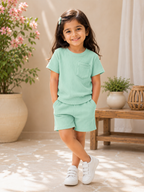 Girls Pista Cotton T-shirt & Shorts Set