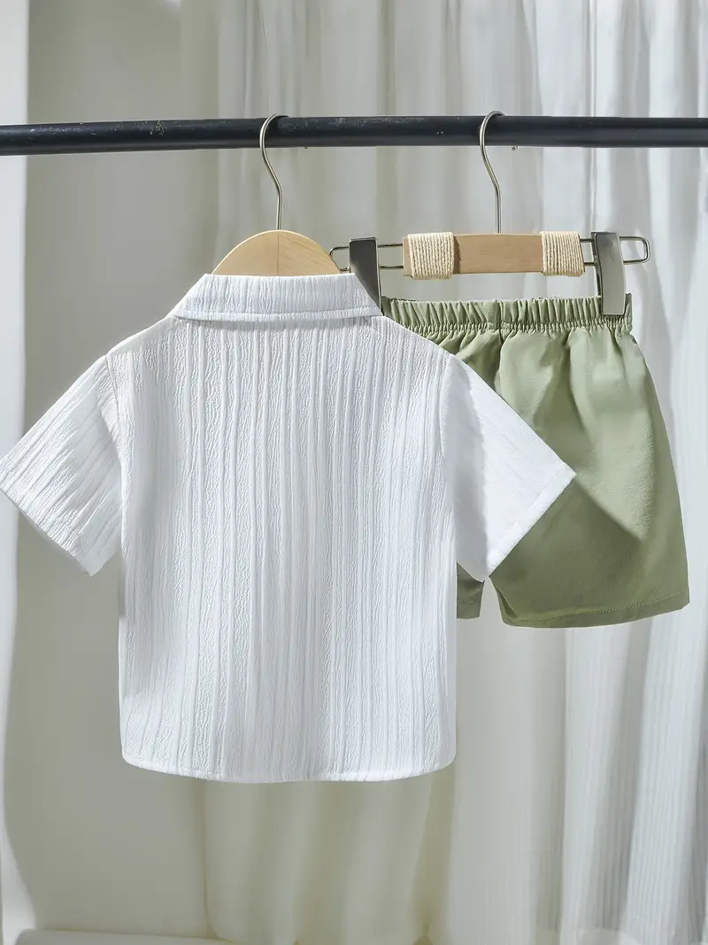 Boys Cotton Shirt & Shorts Set (Classic Casual Wear)