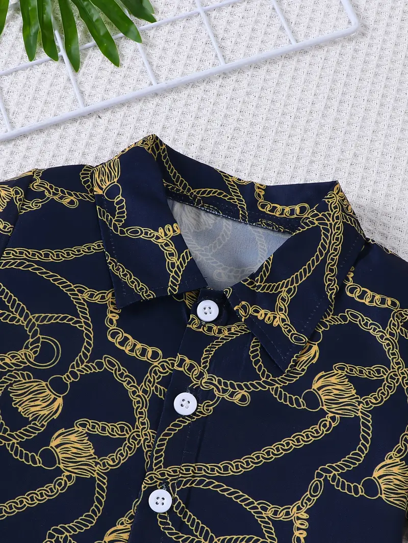 Baby Boy Printed Shirt & Shorts Set