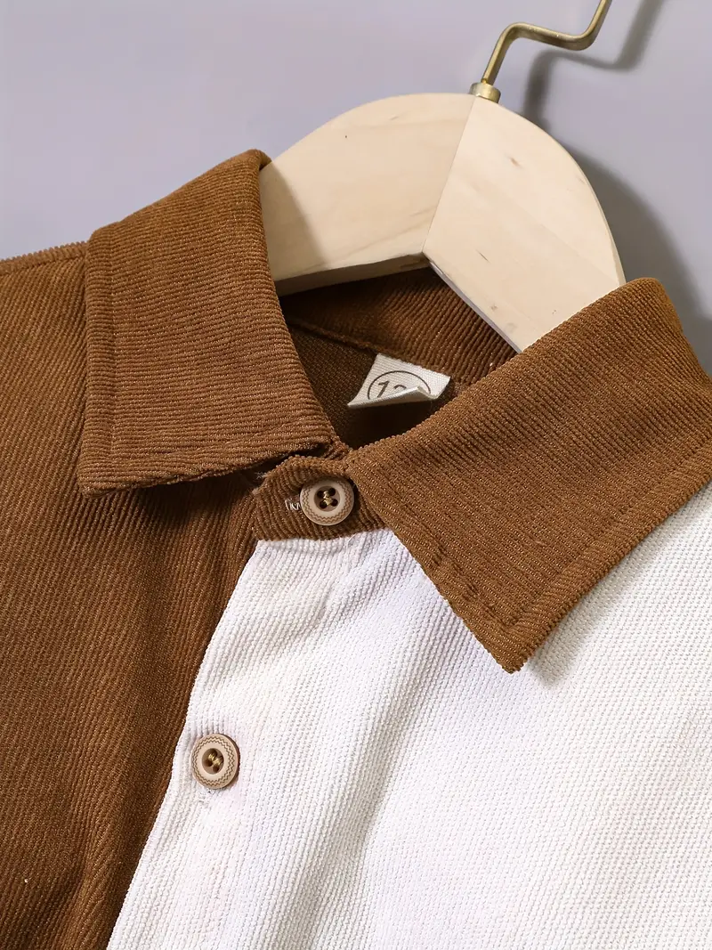Boys Brown Shirt & Pant Set (Full Sleeves)