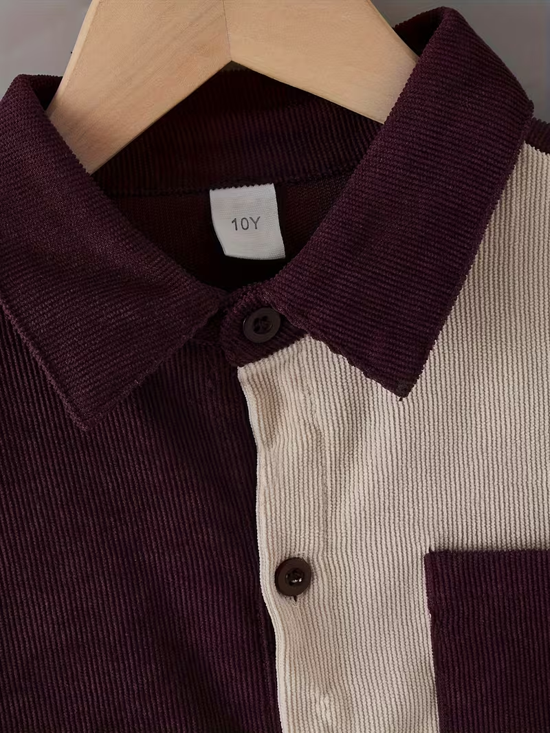 Boys Maroon Shirt & Pant Set (Full Sleeves)