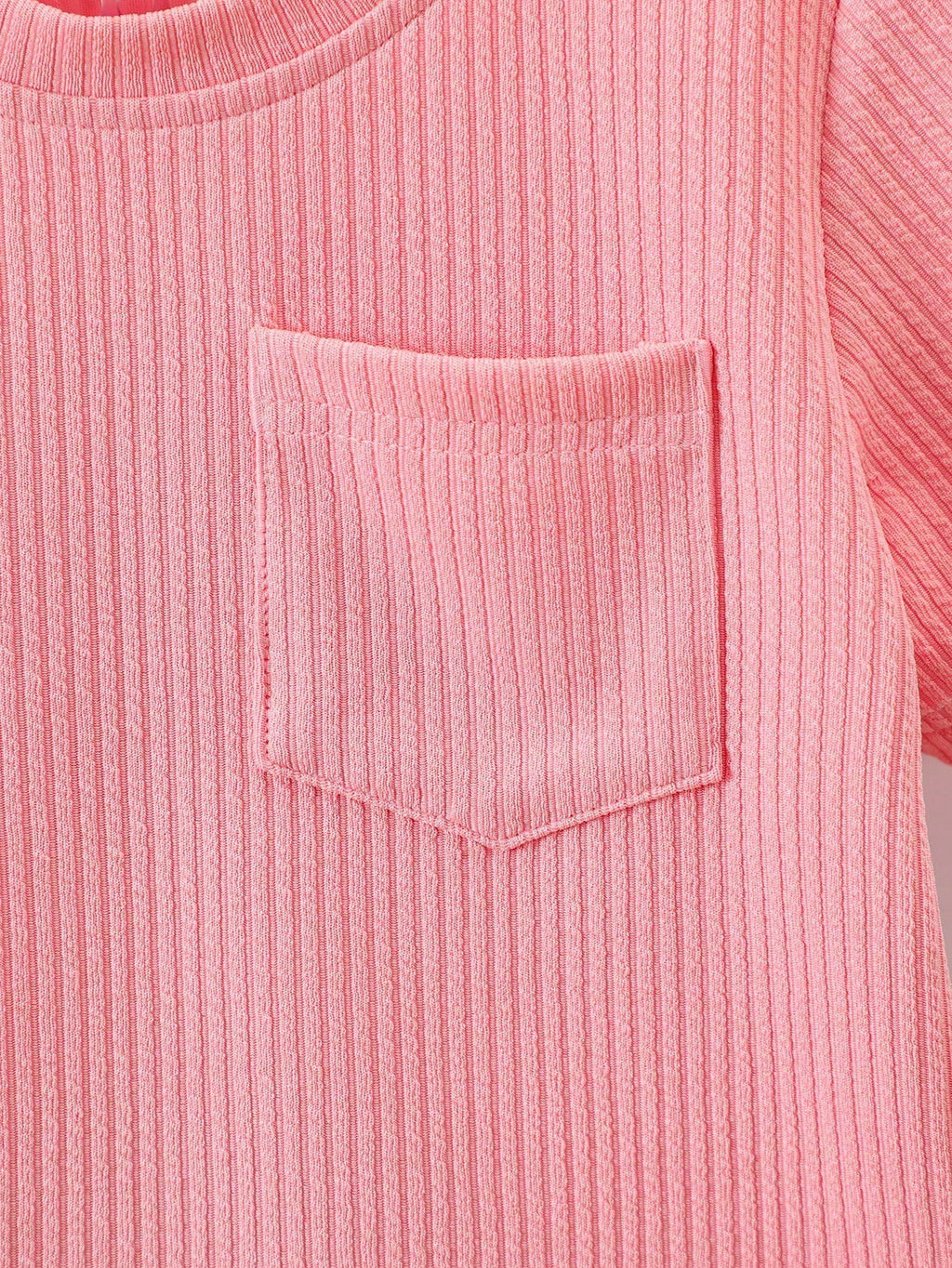 Boys Pink Hosiery Cotton T-shirt & Shorts Set