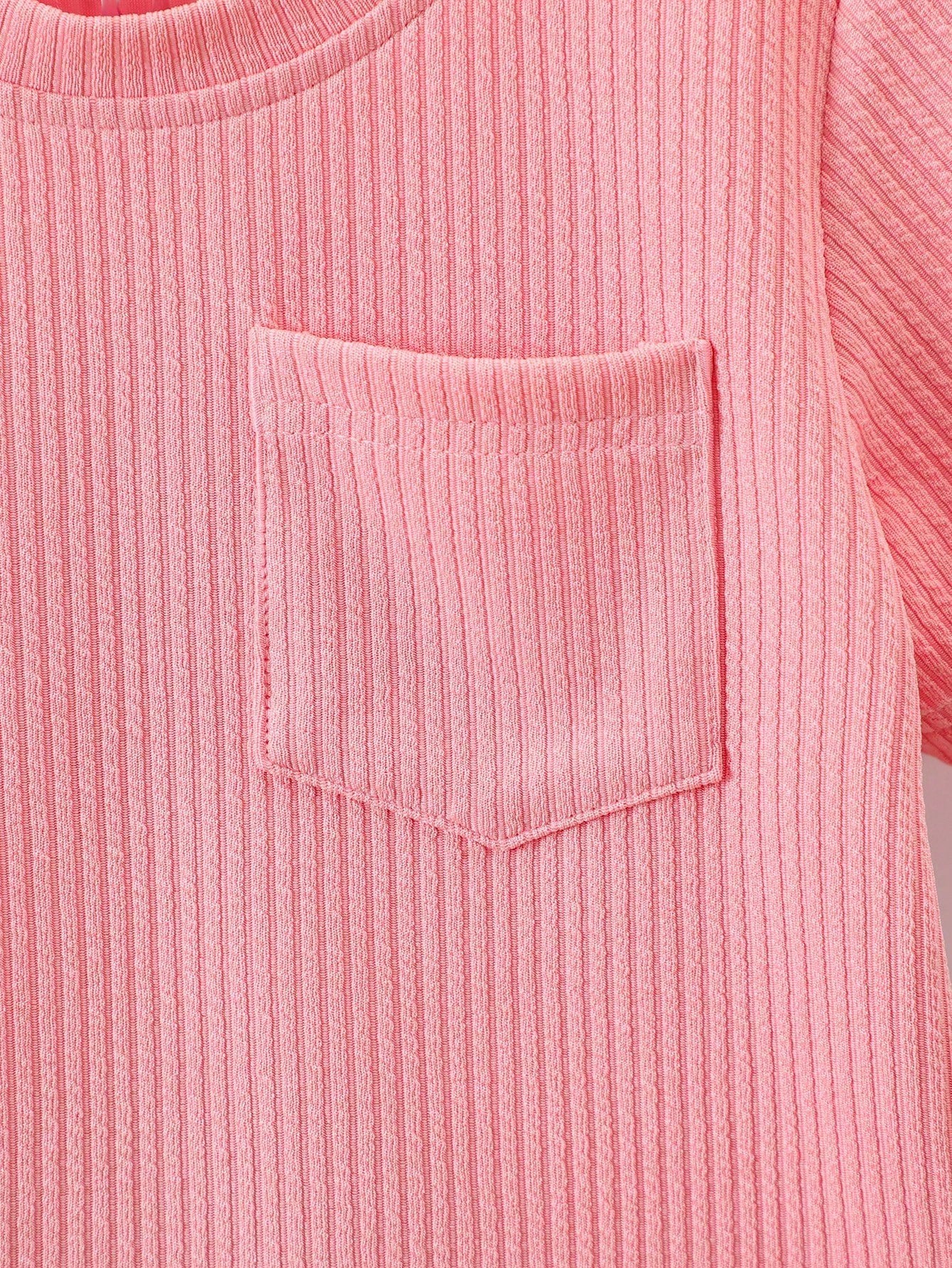 Boys Pink Hosiery Cotton T-shirt & Shorts Set