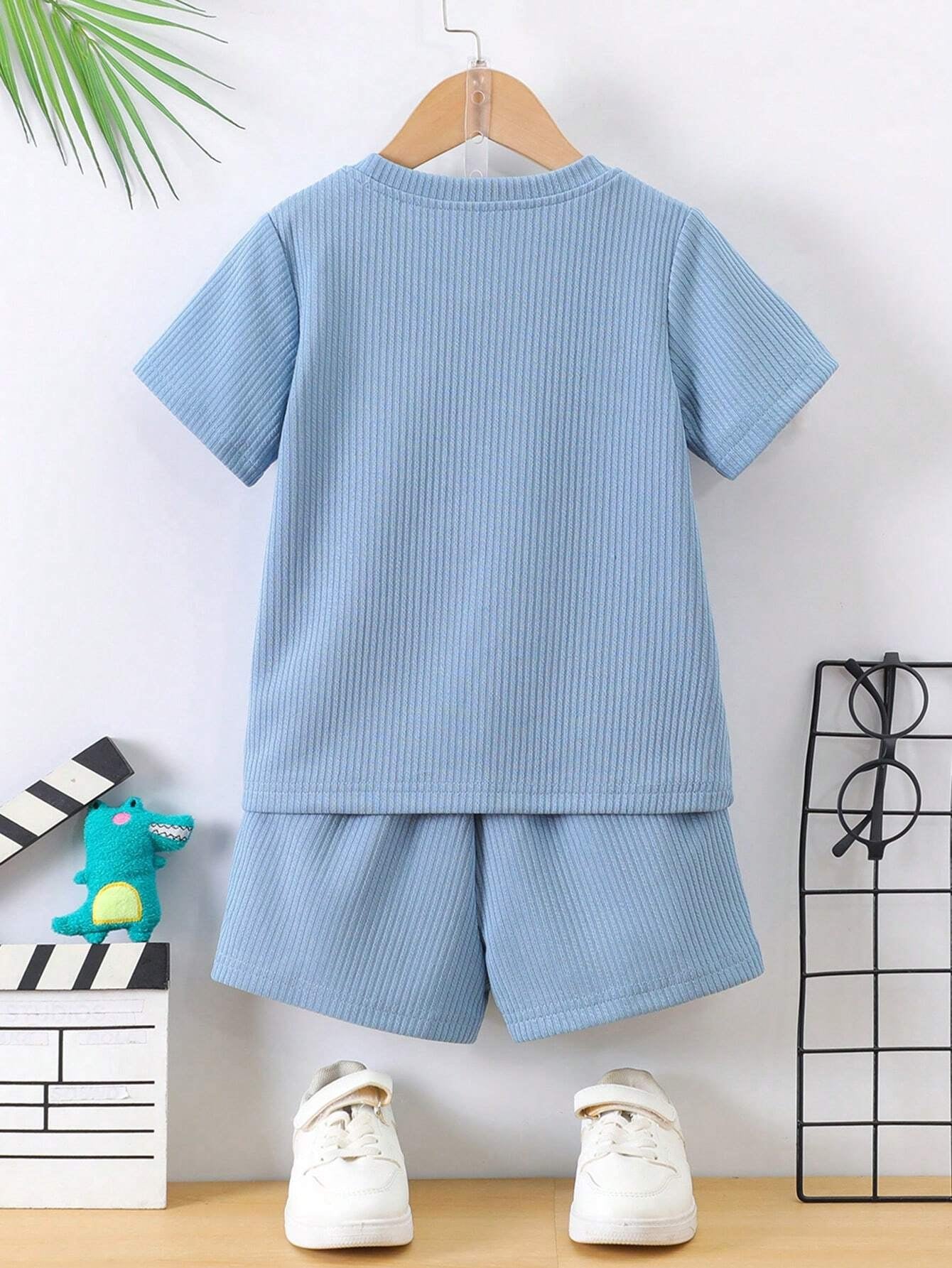 Boys Sky Cotton T-shirt & Shorts Set