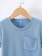 Boys Sky Cotton T-shirt & Shorts Set