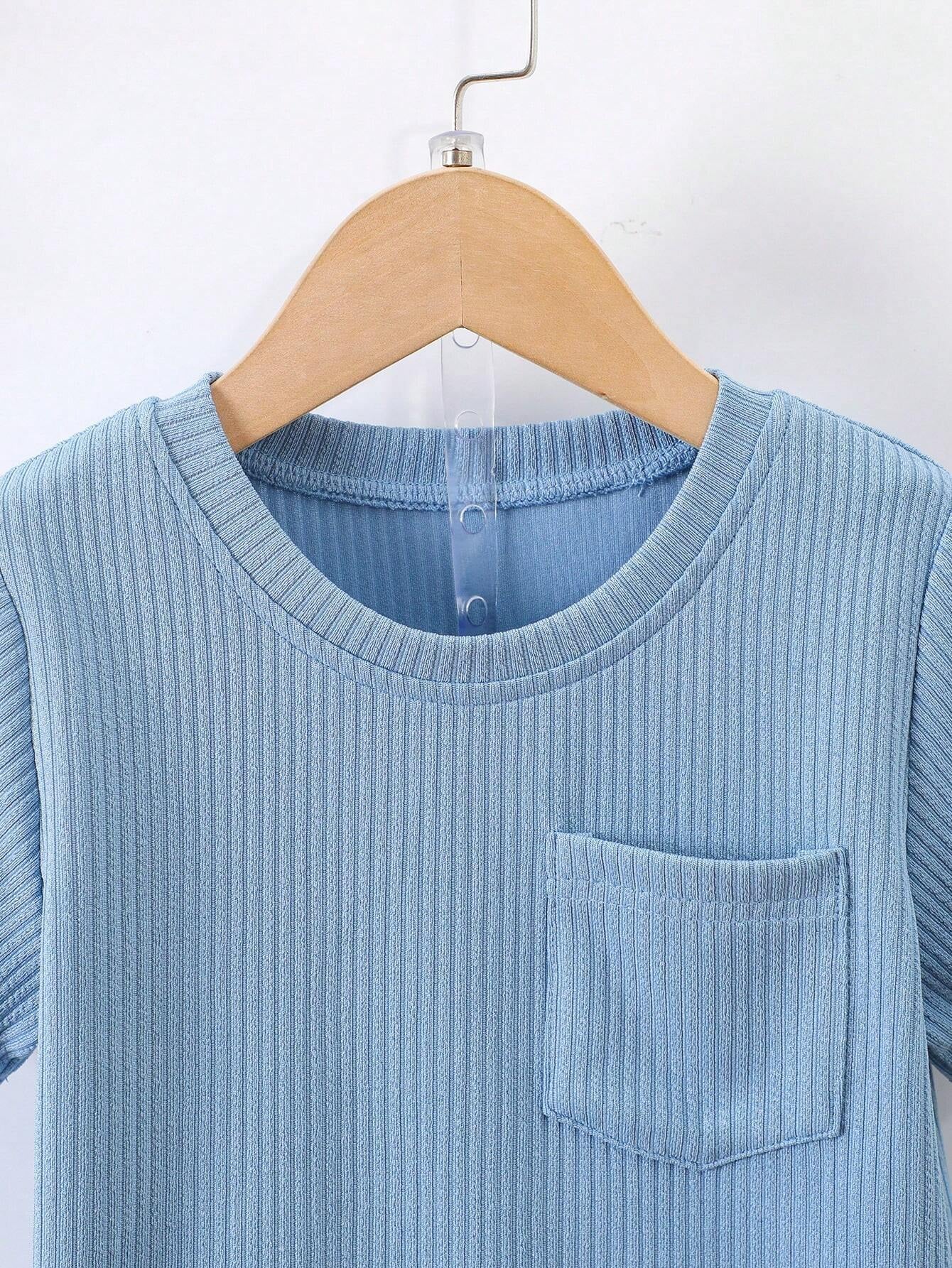 Boys Sky Cotton T-shirt & Shorts Set