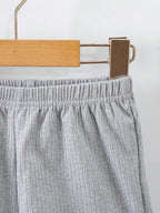 Boys Gray Hosiery Cotton T-shirt & Shorts Set