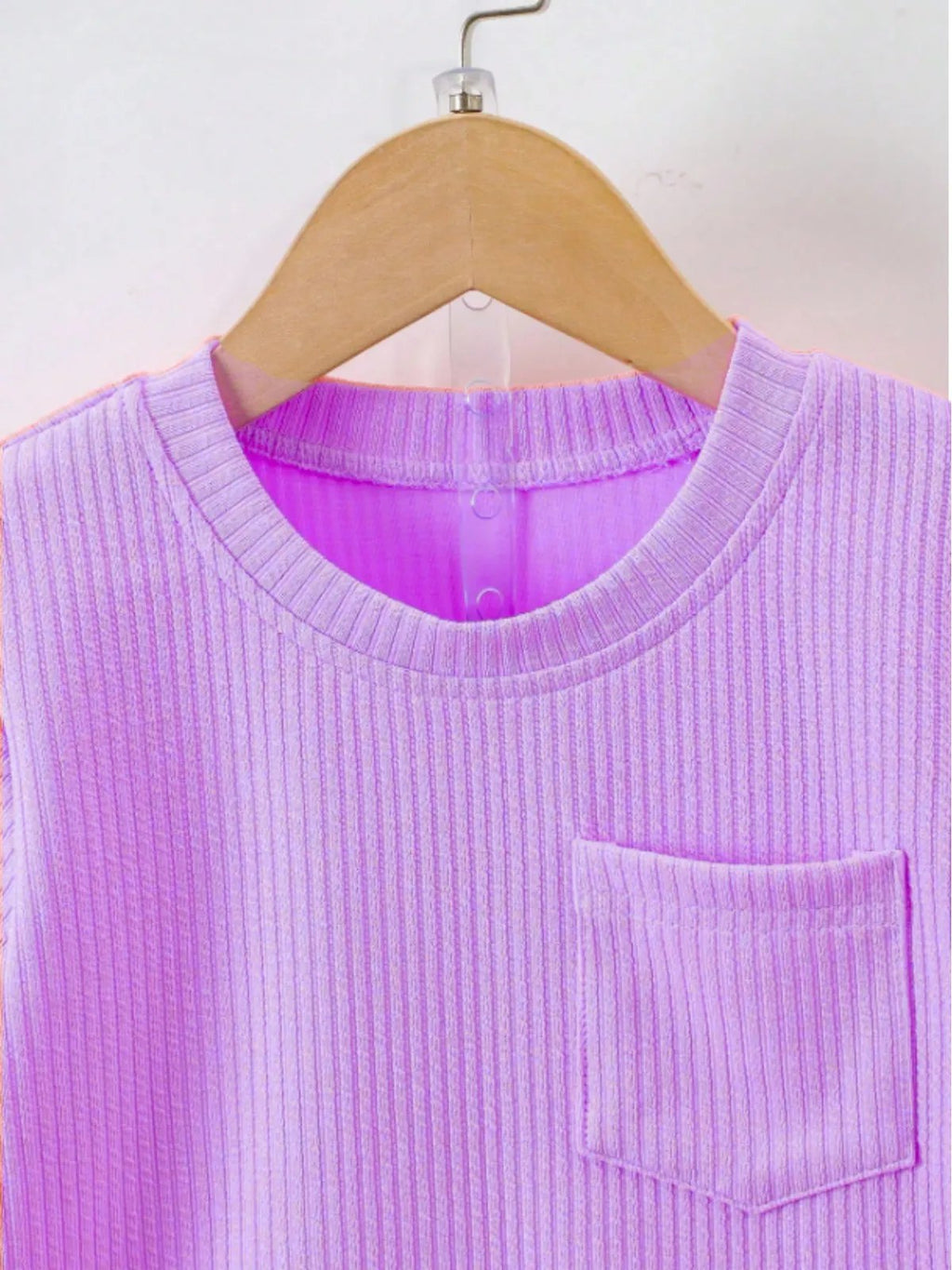 Boys Purple Cotton T-shirt & Shorts Set