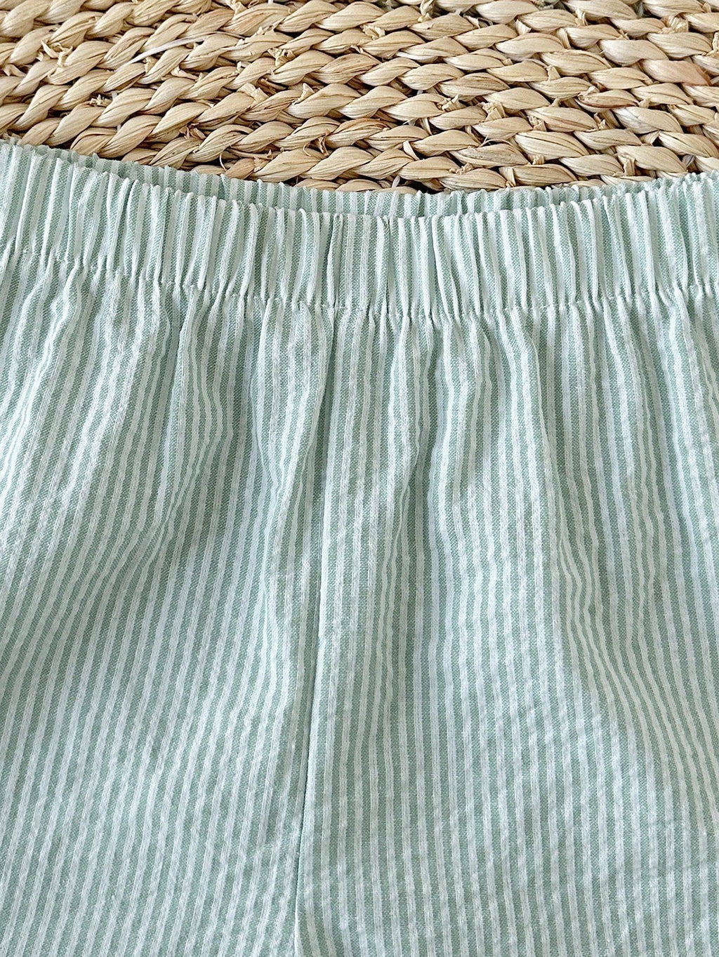 Boys Mint Green Striped Shirt & Shorts Co-Ord Set | Premium Summer Outfit