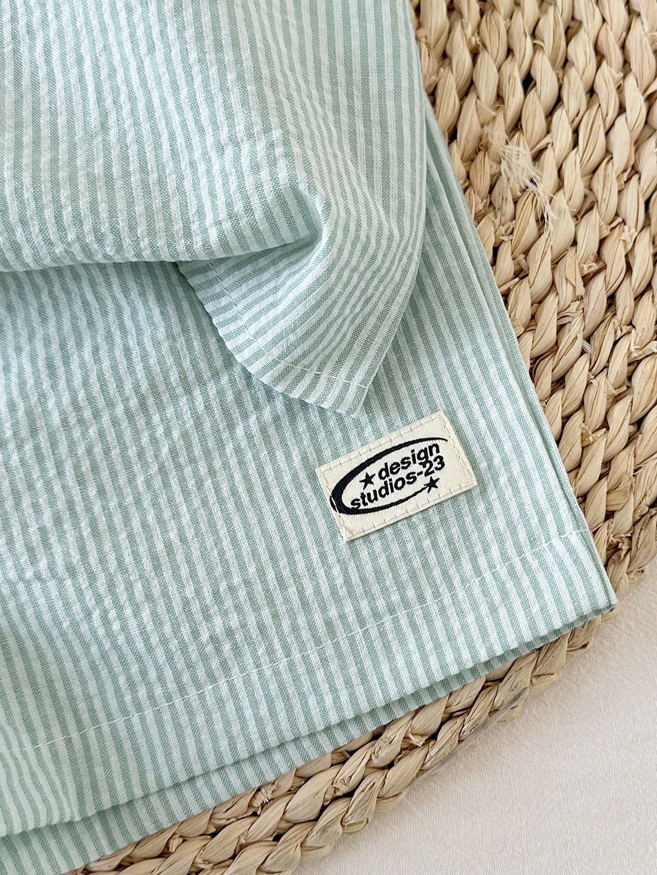 Boys Mint Green Striped Shirt & Shorts Co-Ord Set | Premium Summer Outfit