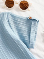 Boys Sky Blue Popcorn T-Shirt & Shorts Co-Ord Set | Summer Casual Wear for Kids