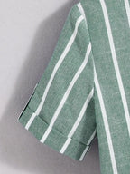 Boys Pista Striped Shirt & White Shorts Co-Ord Set | Smart Casual Outfit for Kids